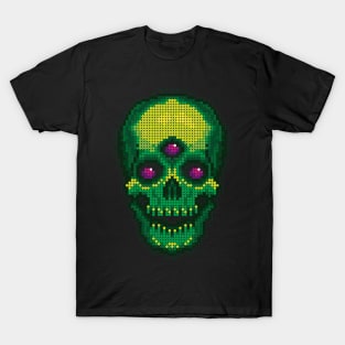 Fuse Bead Visionary Skull - Green T-Shirt